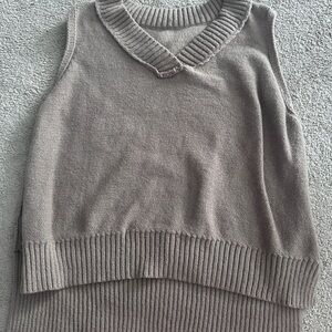 Cozy Gray Knit Dog Sweater